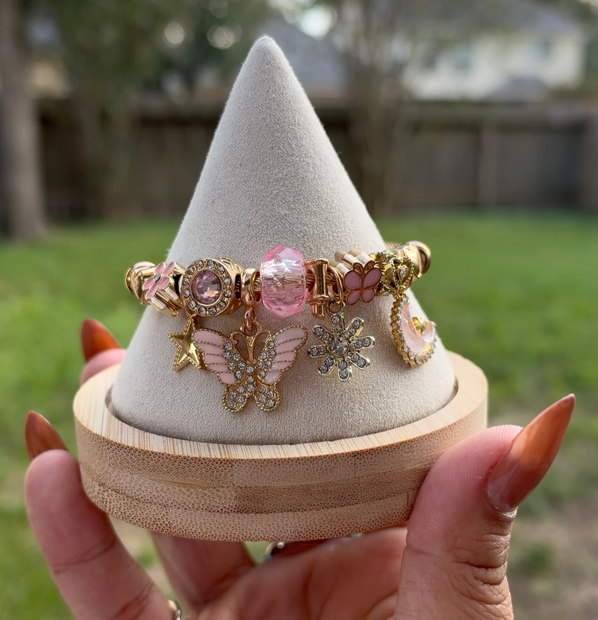 Blush Moonlight Charm Bracelet