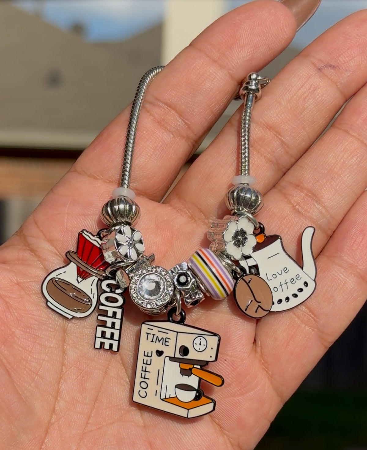 Coffee Break Charm Bracelet