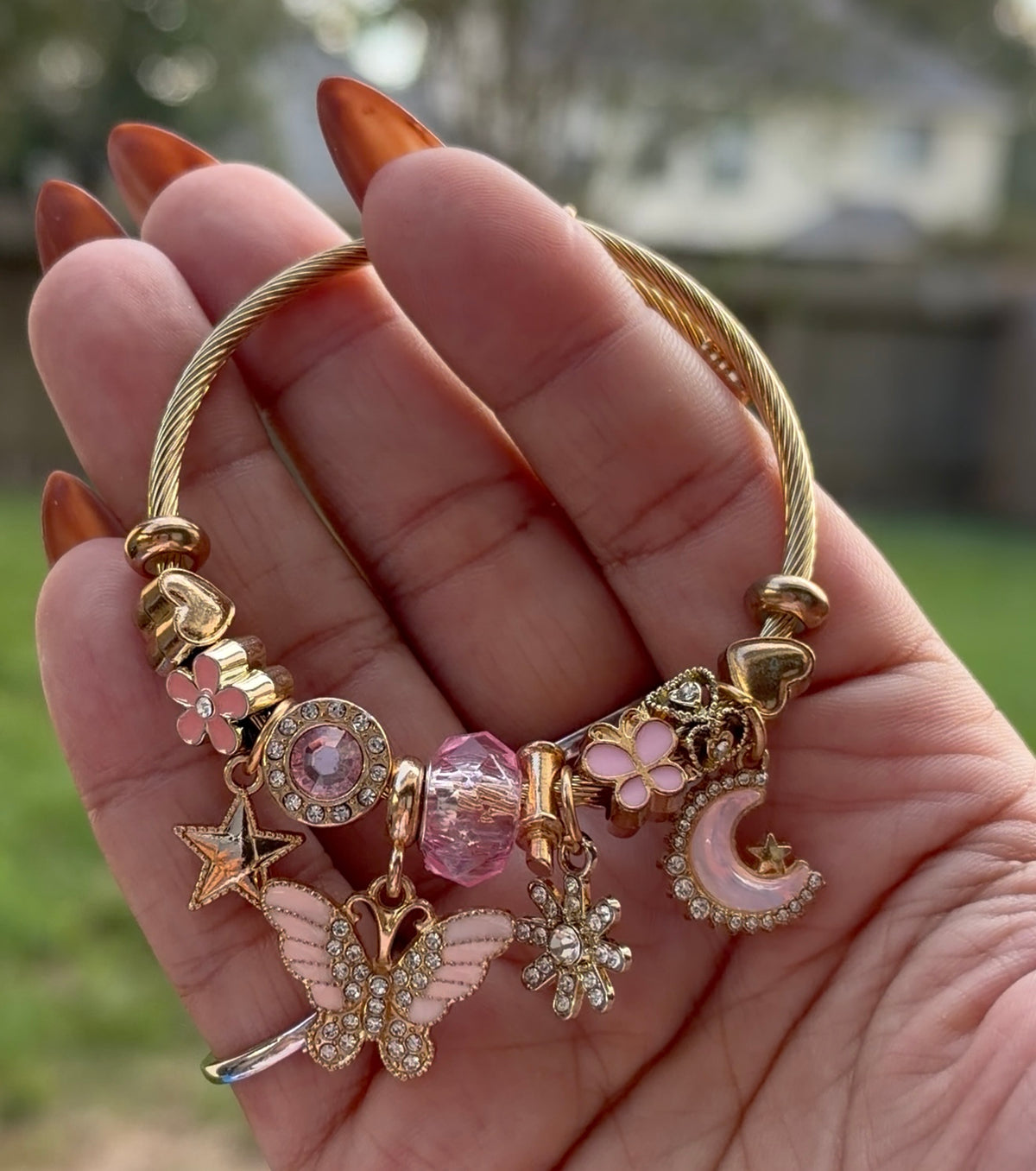 Blush Moonlight Charm Bracelet