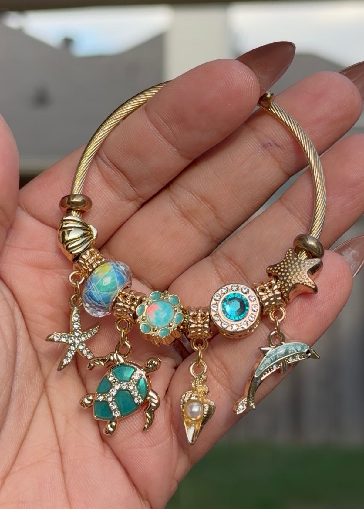 Coastal Treasure Ocean Charm Bracelet