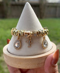 Golden Initial Charm Bracelet – Letter P