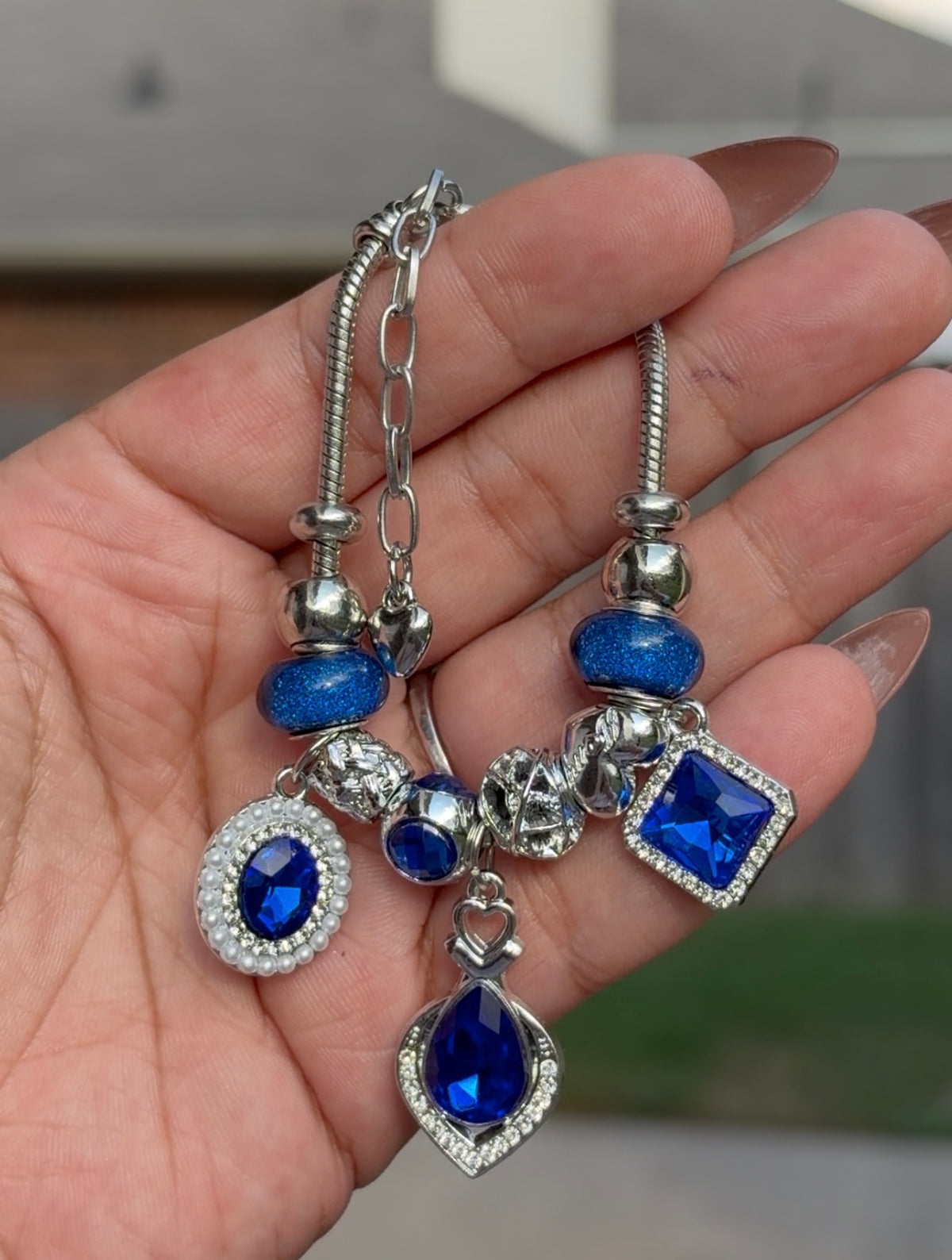 Sapphire Nights Charm Bracelet