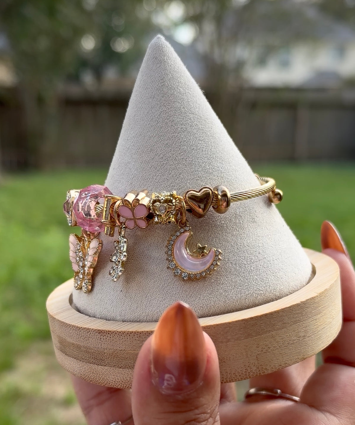 Blush Moonlight Charm Bracelet